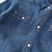 Boys Fashion Casual Denim Shirt