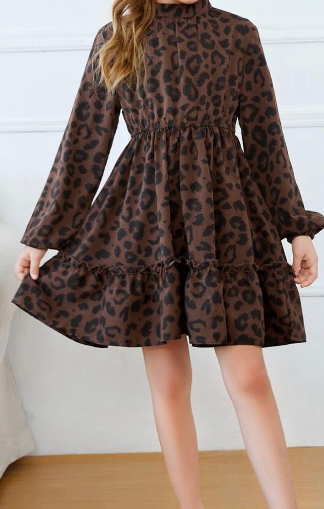 Girls Leopard Dress