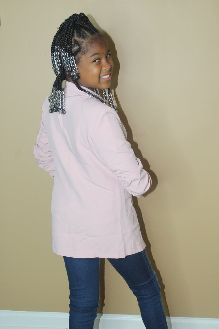 Girls Soft Pink Blazer