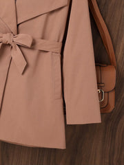 Girls collar belted coat