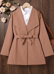 Girls collar belted coat