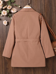 Girls collar belted coat