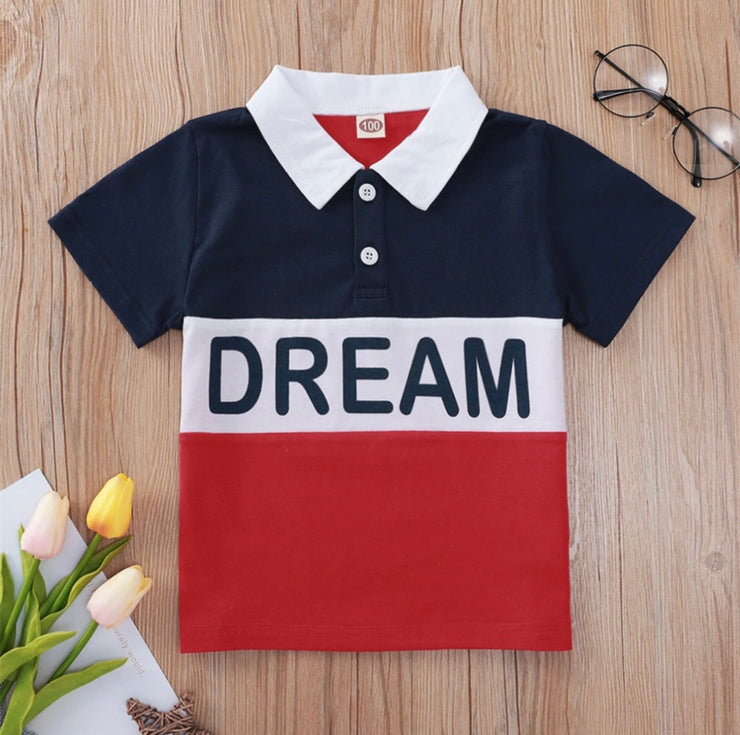 Boys Color Contrast Printed T-Shirt